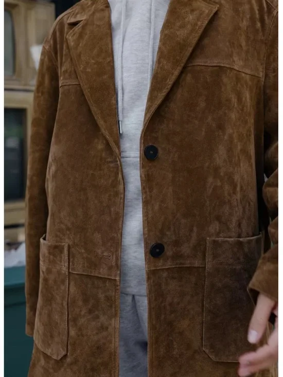 Zara NWT 100% leather long jacket 3046/255 - Picture 6 of 15